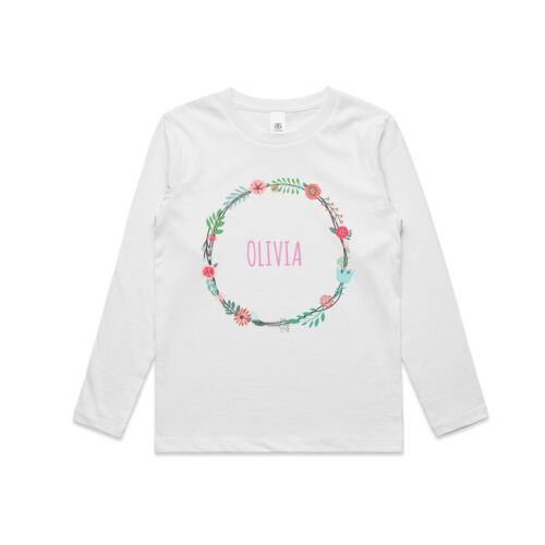Watercolour Wreath - Kids Longsleeve Tee Thumbnail