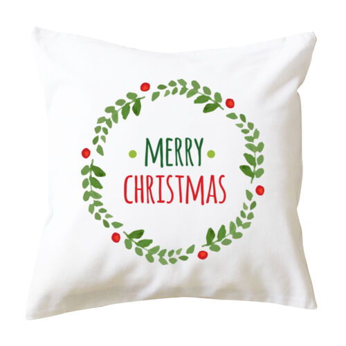 Merry Christmas Wreath - Cushion cover Thumbnail