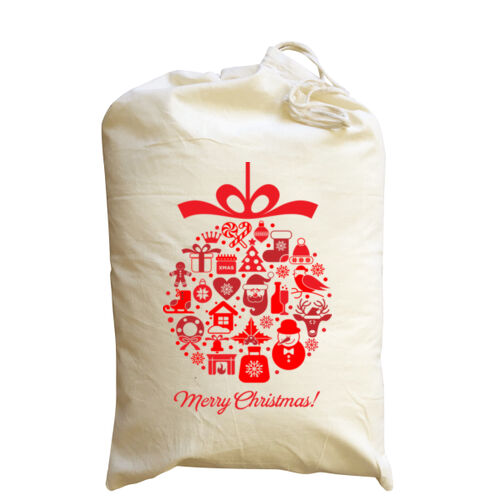 Christmas Bauble - Calico Santa Sack Thumbnail