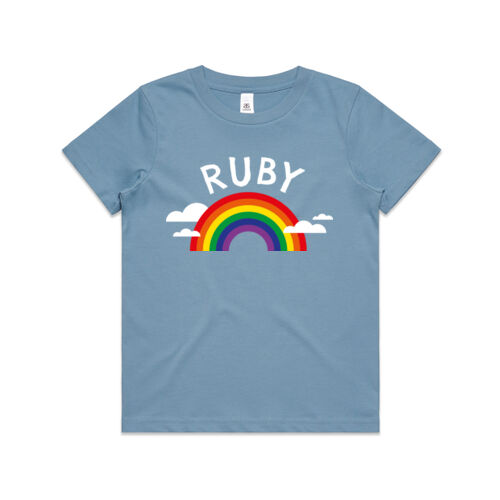 Personalised Rainbow - Kids Youth T shirt Thumbnail