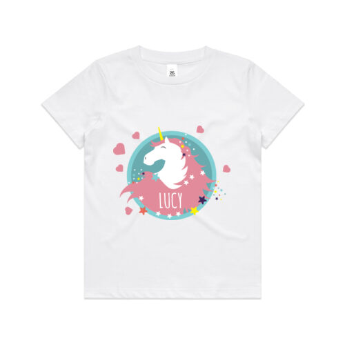 Personalised Unicorn - Kids Youth T shirt Thumbnail