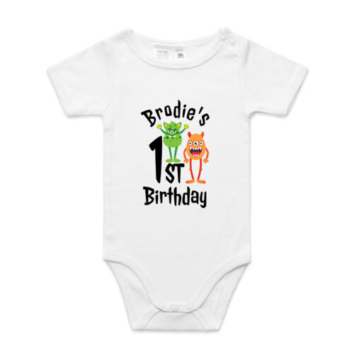 Personalised Monster Birthday - Mini-Me One-Piece Thumbnail