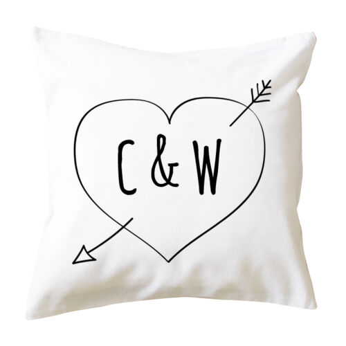 Heart Initials - Cushion cover Thumbnail