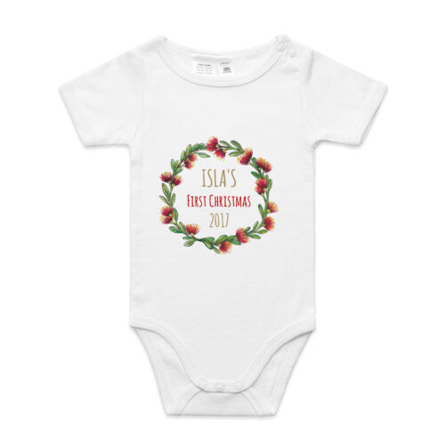 First Christmas Pohutukawa Wreath - Mini-Me One-Piece Thumbnail