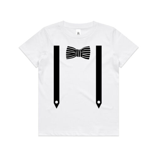 Bow tie and Braces - Kids Youth T shirt Thumbnail